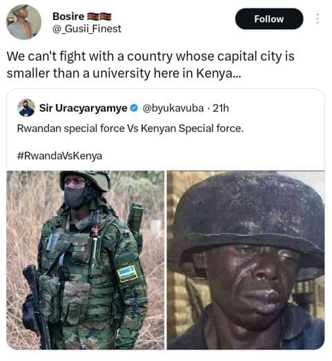 Bosire 22 _gusii_finest follow we can't fight with a country whose capital city