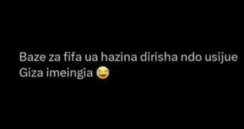 Baze za fifa ua hazina dirisha ndo usijue giza imeingia