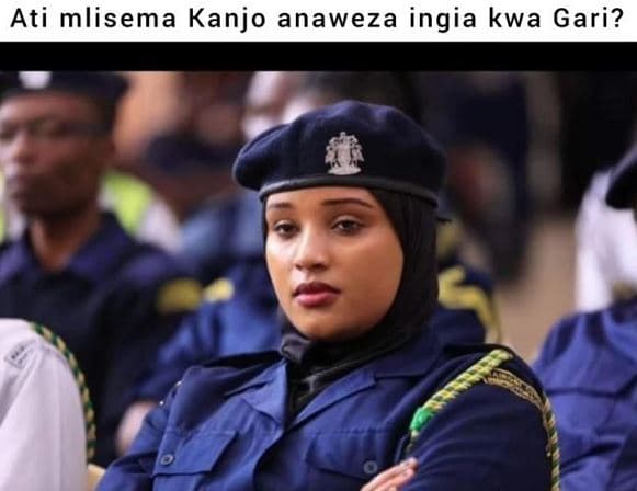 Ati mlisema kanjo anaweza ingia kwa gari?