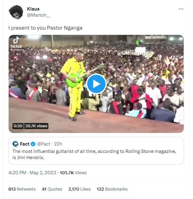 Klaus martoh_ present to you pastor nganga tiktok 0.30 26.7k views fact fact . 2