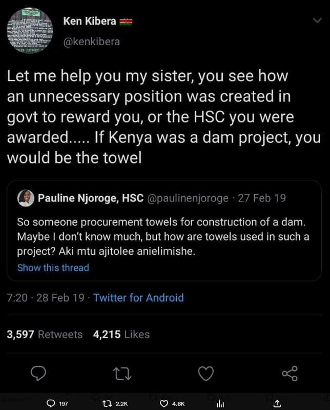 Ken kibera kenkibera let me help you my sister you see how an unnecessary positi