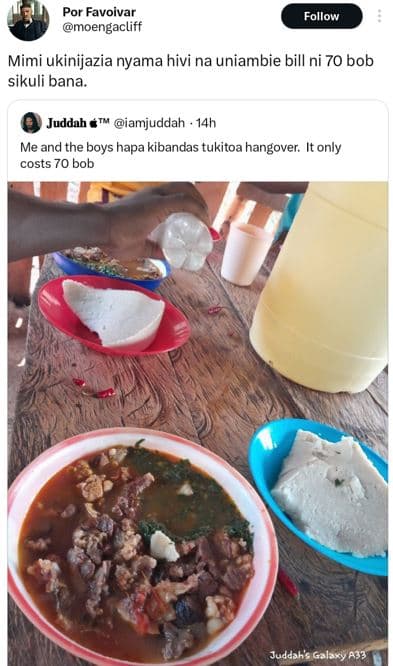 Por favoivar moengacliff follow mimi ukinijazia nyama hivi na uniambie bill ni 7