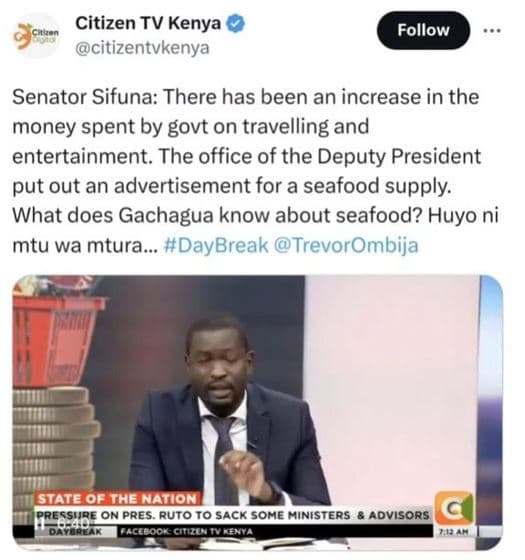 Citizen tv kenya citizentvkenya follow senator sifuna there has been an increase