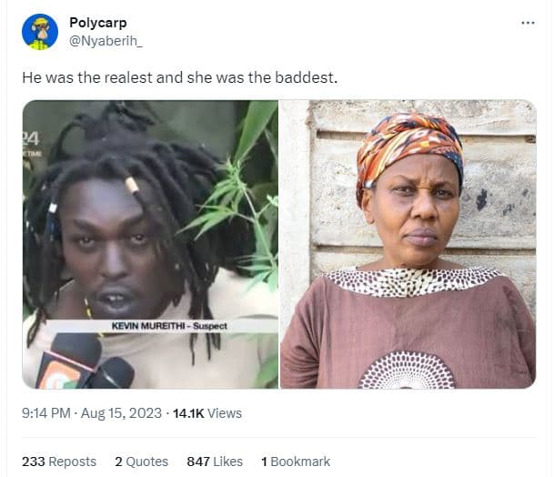 Polycarp nyaberih _ he was the realest and she was the baddest. renhi suppeci 9.