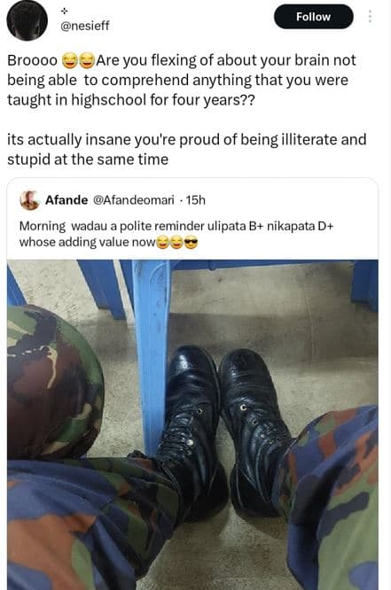 Follow nesieff broooo are you flexing of about your brain not being able to comp