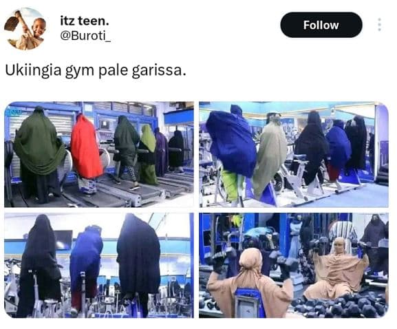 Itz teen buroti follow ukiingia gym pale garissa
