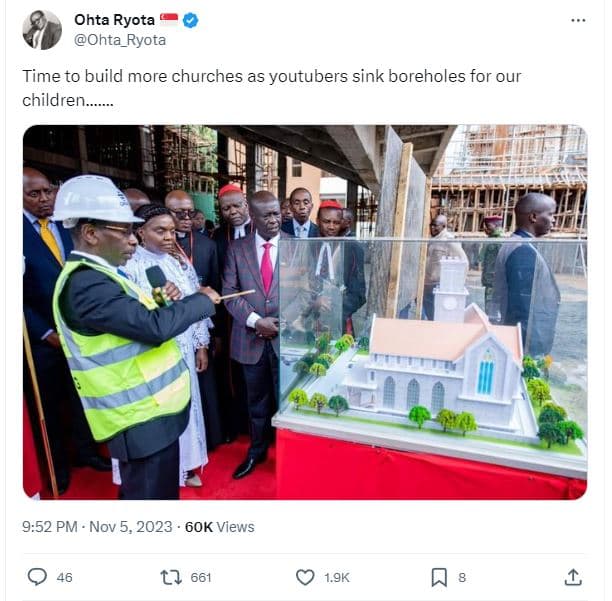 Ohta ryota ohta_ryota time to build more churches as youtubers sink boreholes fo