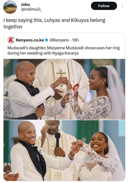 Jobu indimulii _ follow keep saying this, luhyas and kikuyus belong together ken