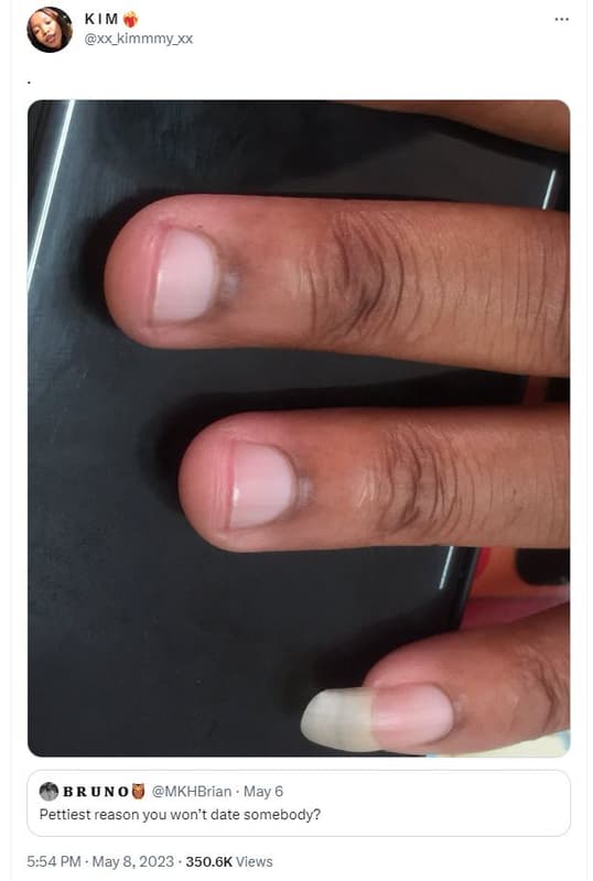 Kim xx_kimmmy_xx bruno mkhbrian may 6 pettiest reason you won't date somebody? 5