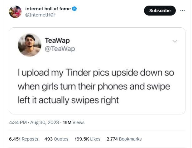 Internet hall of fame internethof subscribe teawap teawap 1 upload my tinder pic