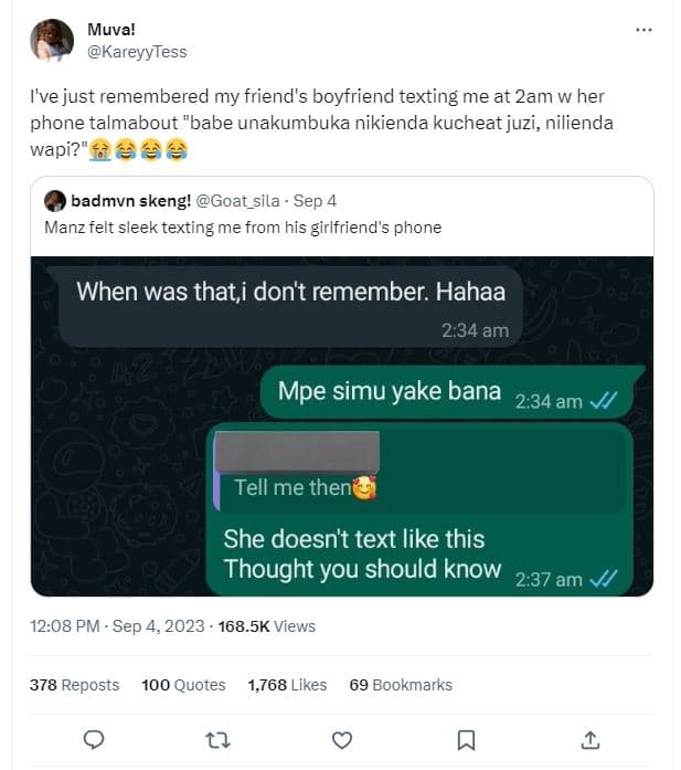 Muval kareyyless ive just remembered my friend's boyfriend texting me at 2am w h