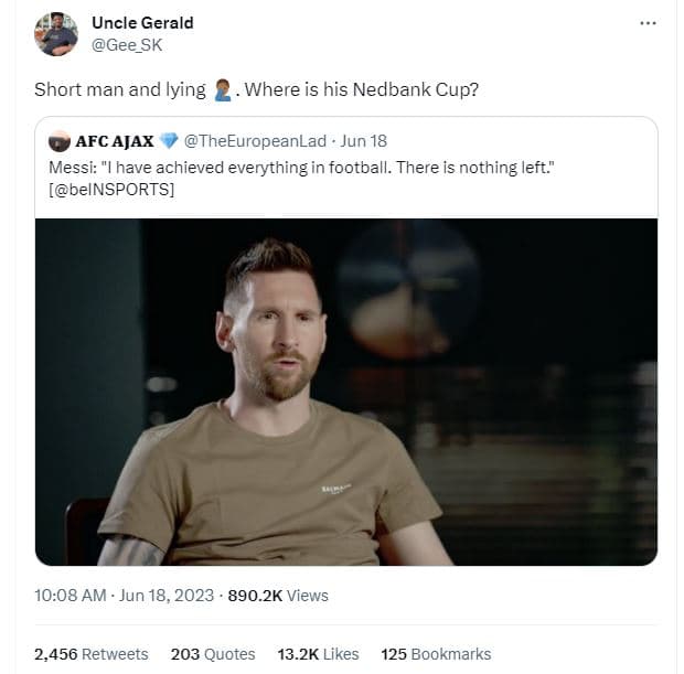 Uncle gerald gee_sk short man and lying where is his nedbank cup? afc ajax theeu