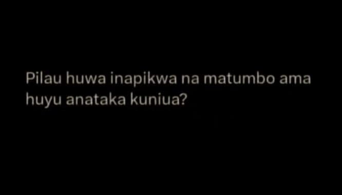 Pilau huwa inapikwa na matumbo ama huyu anataka kuniua?