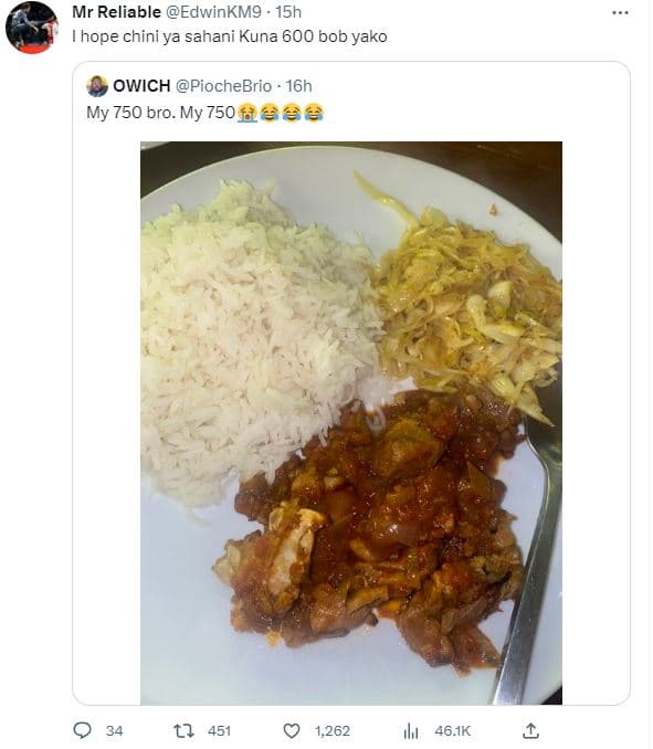 Mr reliable edwinkmg 15h ihope chini ya sahani kuna 600 bob yako owich piochebri