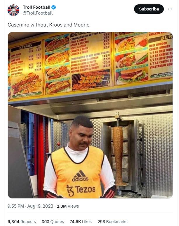 Troll football trollfootball subscribe casemiro without kroos and modric l0a adi