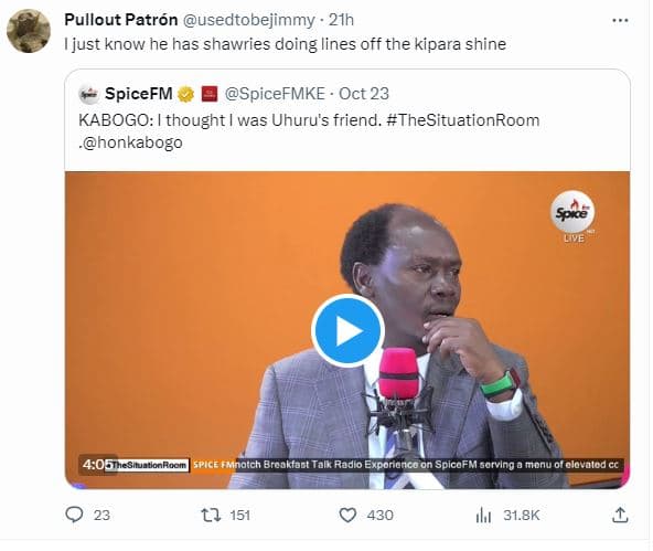 Pullout patrón usedtobejimmy . 21h ijust know he has shawries doing lines off th