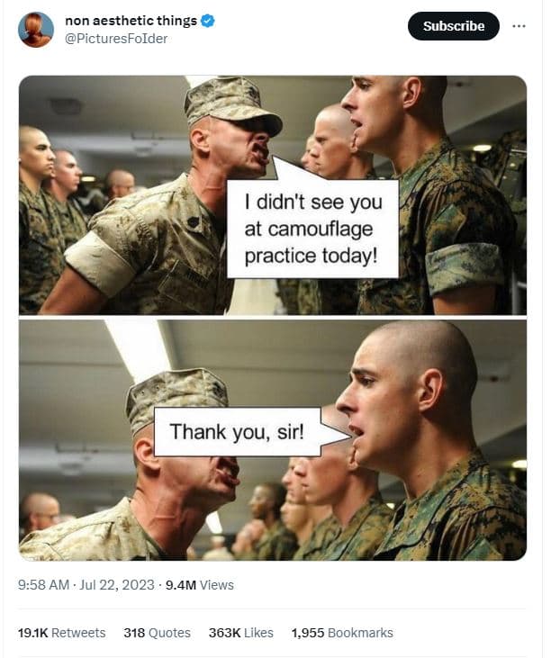 Non aesthetic things picturesfoider subscribe didn't see you at camouflage pract