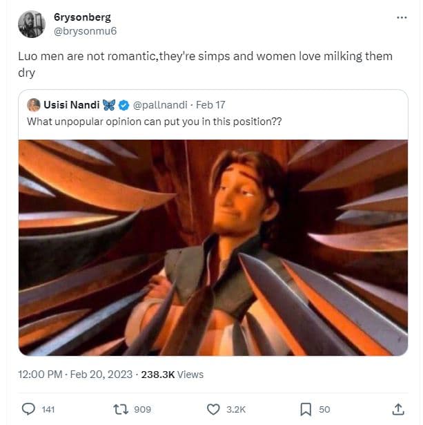 Grysonberg brysonmu6 luo men are not romanticthey're simps and women love milkin