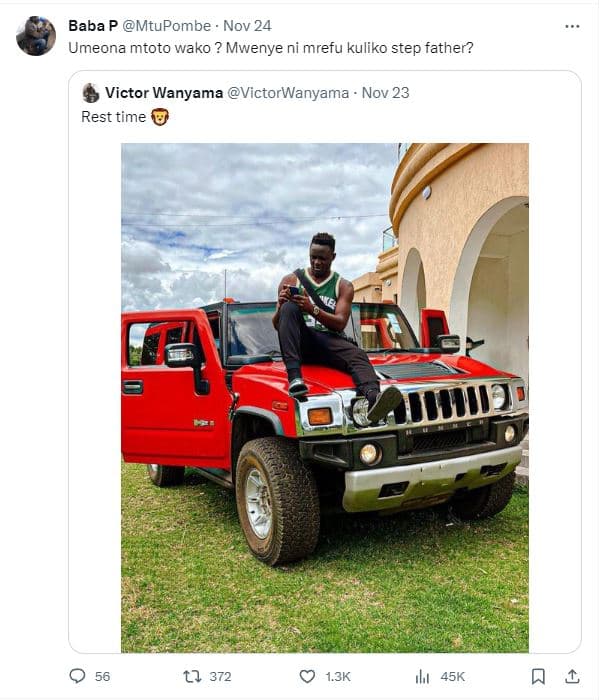 Baba p mtupombe nov 24 umeona mtoto wako ? mwenye ni mrefu kuliko step father? v