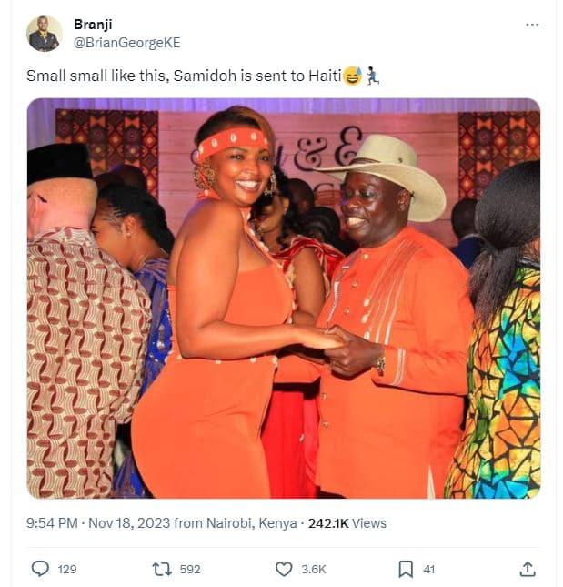 Branji briangeorgeke small small like this. samidoh is sent to haiti 9.54 pm nov