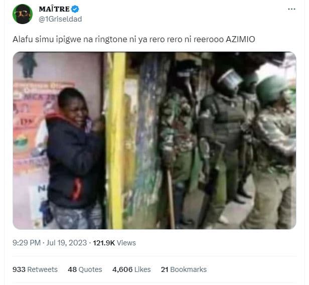 Majtre 1griseldad alafu simu ipigwe na ringtone ni ya rero rero ni reerooo azimi