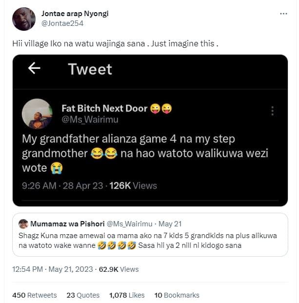 Jontae arap nyongi jontae254 hii village iko na watu wajinga sana . just imagine