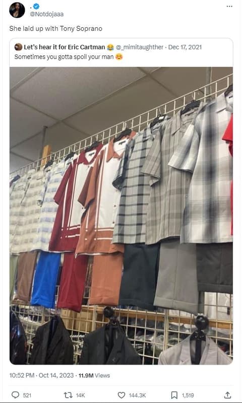 Notdojaaa she laid up with tony soprano letshear it for eric cartman mimitaughth