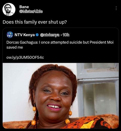 Bane msiaalbie does this family ever shut up? ntv kenya nèkanya ' 1oh dorcas gac