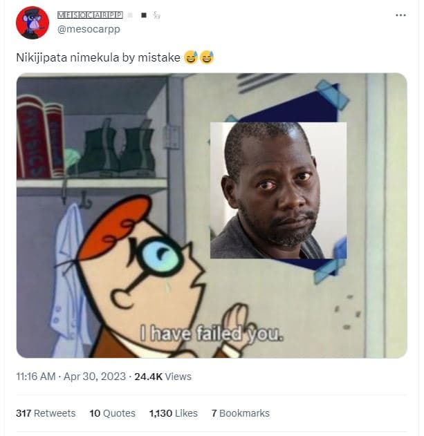 Mc mesocarpp nikijipata nimekula by mistake have failed you 11.16 am . apr 30, 2