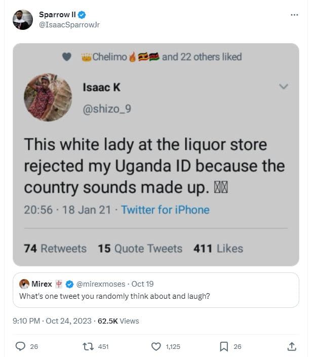 Sparrow ii isaacsparrowjr chelimo and 22 others liked isaac k shizo_9 this white