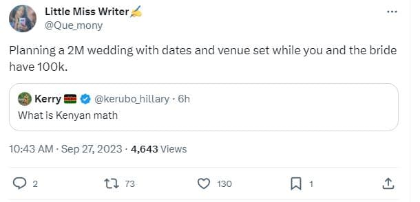 Little miss writer que_mony planning a 2m wedding with dates and venue set while