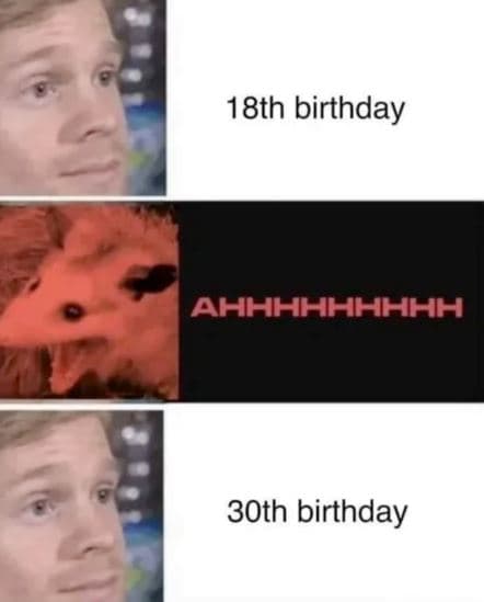 18th birthday ahhhhhhhhh 3oth birthday