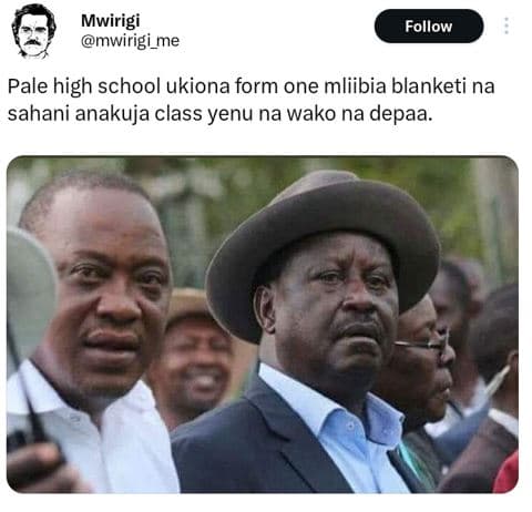 Mwirigi mwirigi_me follow pale high school ukiona form one mliibia blanketi na s