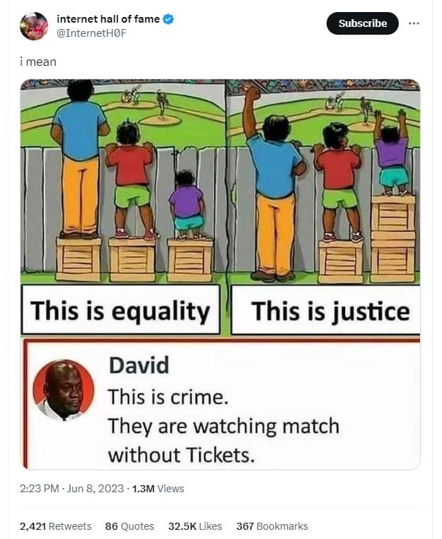 Internet hall of fame internethof subscribe mean this is equality this is justic