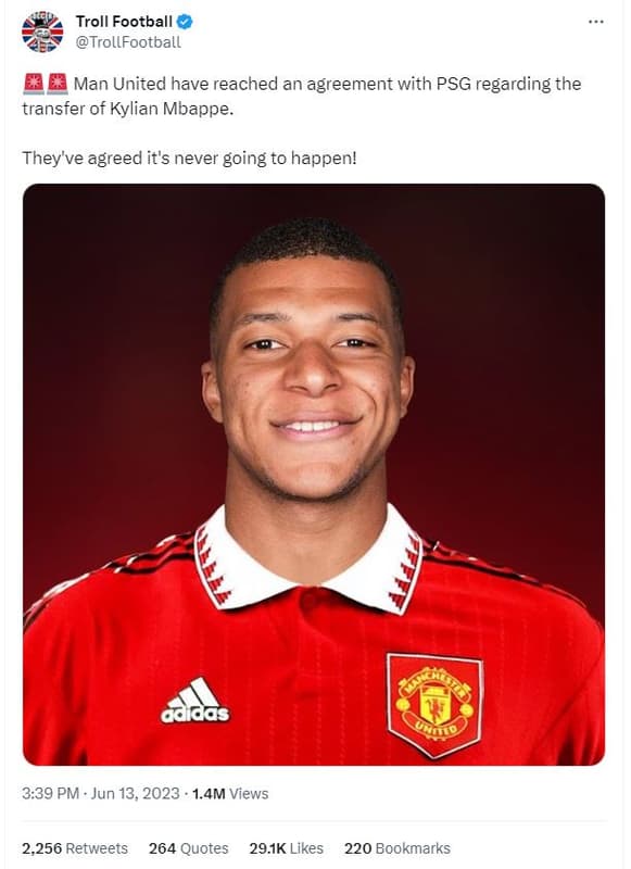 Troll football trollfootball man united have reached an agreement with psg regar