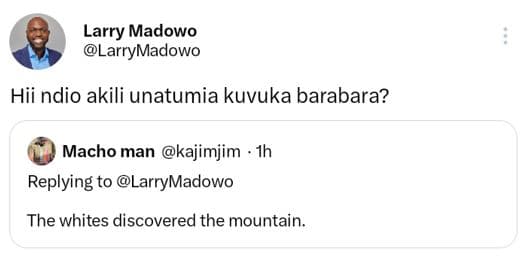 Larry madowo larrymadowo hii ndio akili unatumia kuvuka barabara? macho man kaji