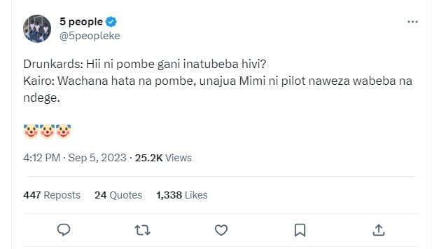 5 people 5peopleke drunkards hii ni pombe gani inatubeba hivi? kairo wachana hat