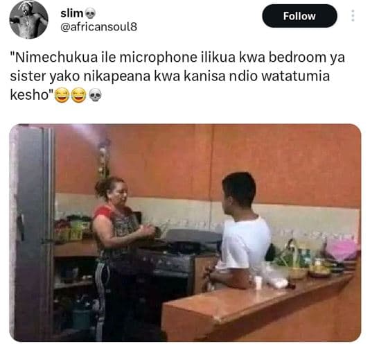Slim africansoul8 follow nimechukua ile microphone ilikua kwa bedroom ya sister