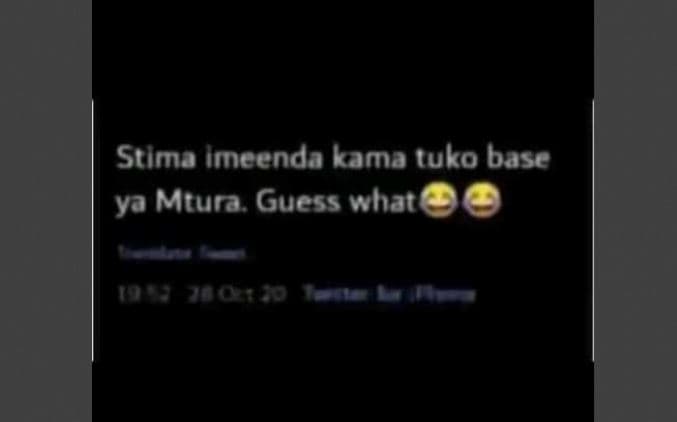 Sulma imeenda lama luko base ya mtura guess what 1 ?