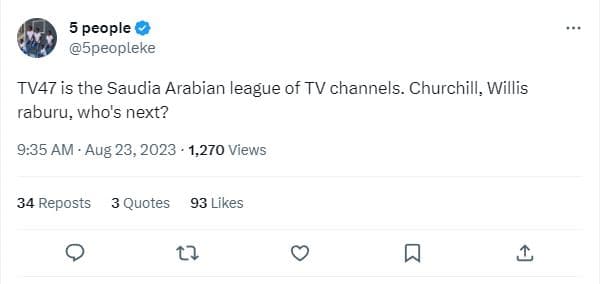 5 people 5peopleke tv47 is the saudia arabian league of tv channels. churchill ,