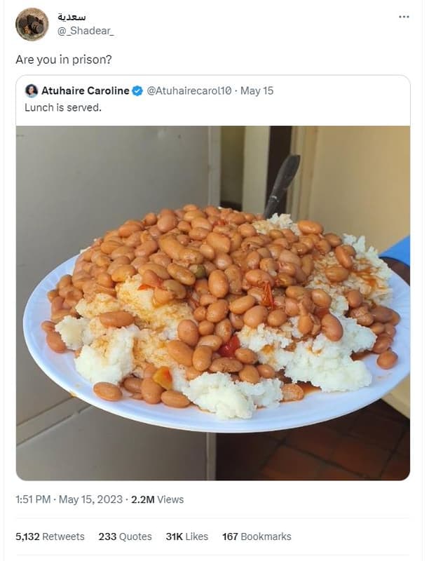 Àjrw shadear _ are you in prison? atuhaire caroline lunch is served. atuhairecar
