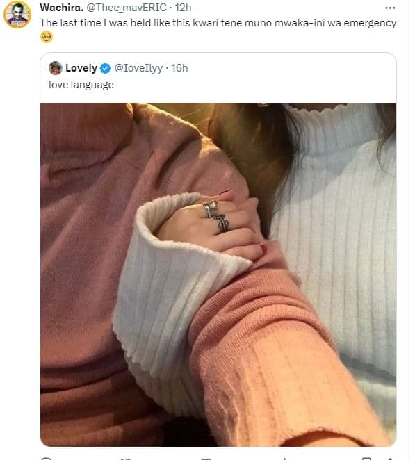 Wachira thee_maveric 12h the last time was held like this kwarí tene muno mwakai