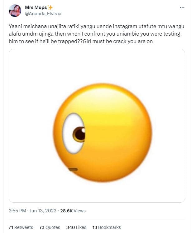 Mrs mops ananda_elviraa yaani msichana unajiita rafiki yangu uende instagram uta