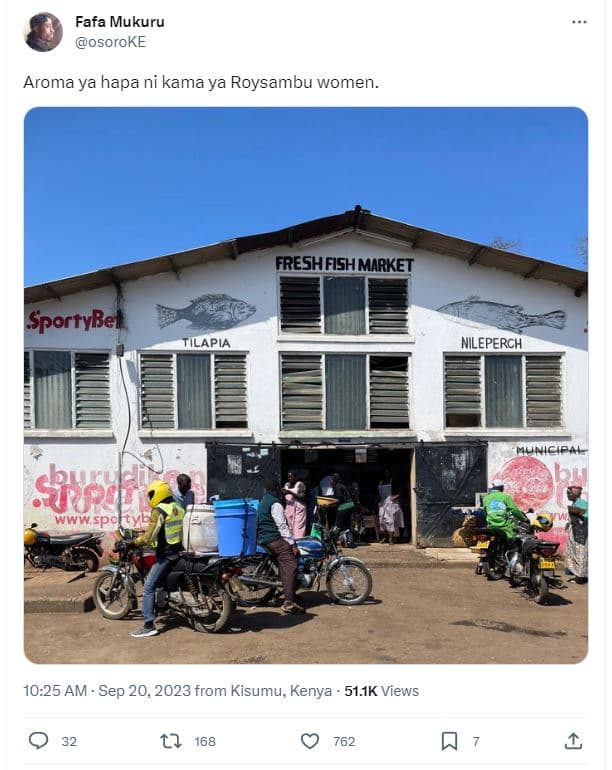 Fafa mukuru osoroke aroma ya hapa ni kama ya roysambu women. freshfish market sp
