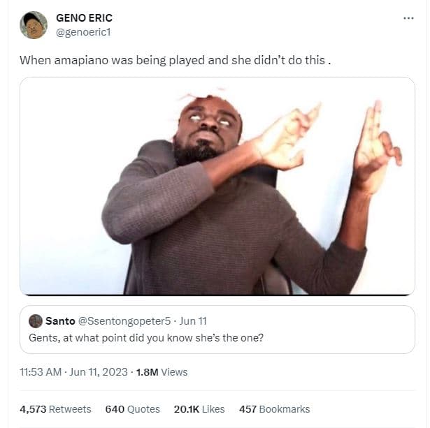 Geno eric genoericı when amapiano was being played and she didn't do this santo