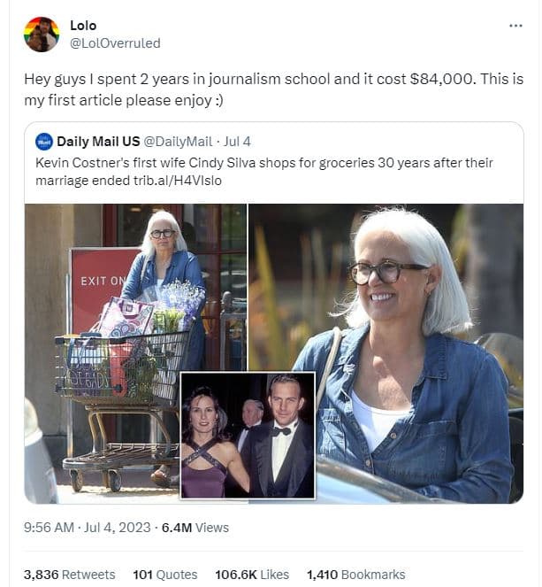 Lolo loloverruled hey guys spent 2 years in journalism school and it cost s84,00