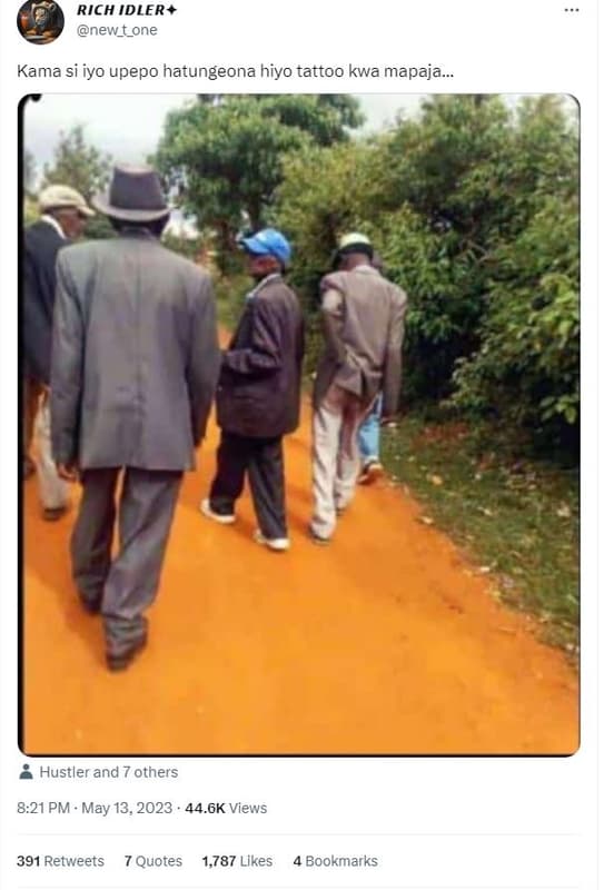 Rich idler new_t_one kama si iyo upepo hatungeona hiyo tattoo kwa mapaja hustler