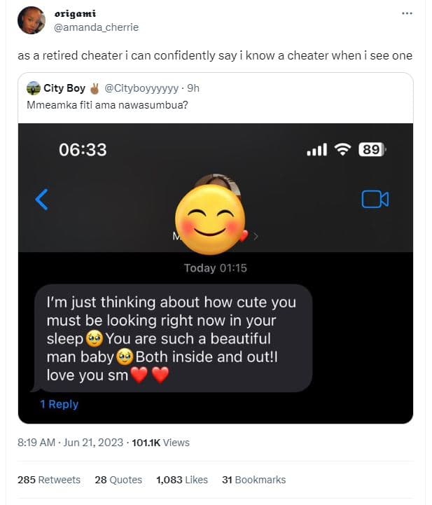 Origami amanda_cherrie as a retired cheater can confidently say know a cheater w