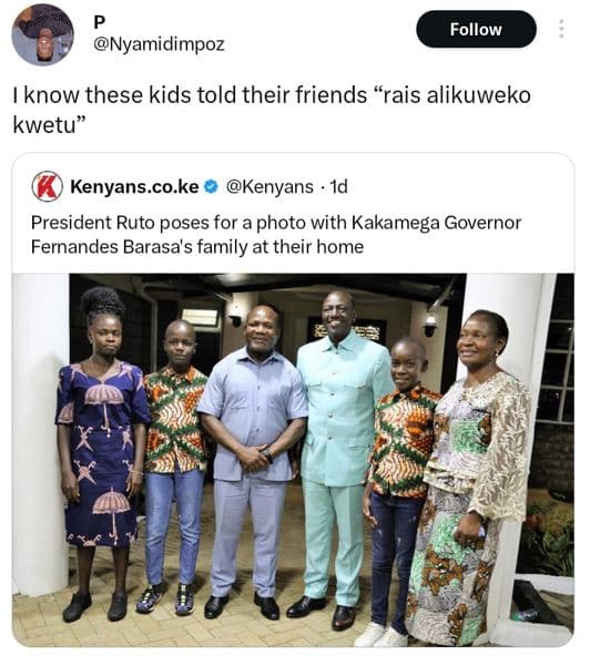 Follow nyamidimpoz know these kids told their friends rais alikuweko kwetu kenya