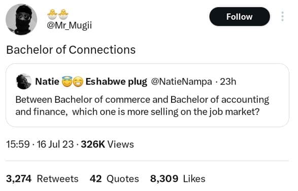 Follow mr_mugii bachelor of connections natie eshabwe plug natienampa 23h betwee